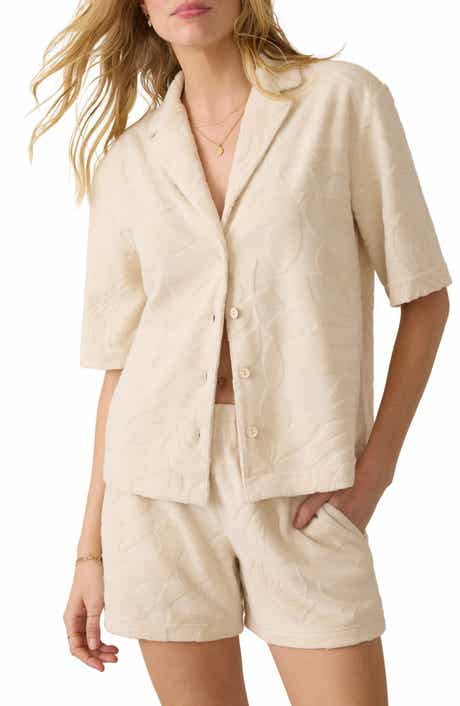 Faherty Cabana Towel Terry Camp Shirt