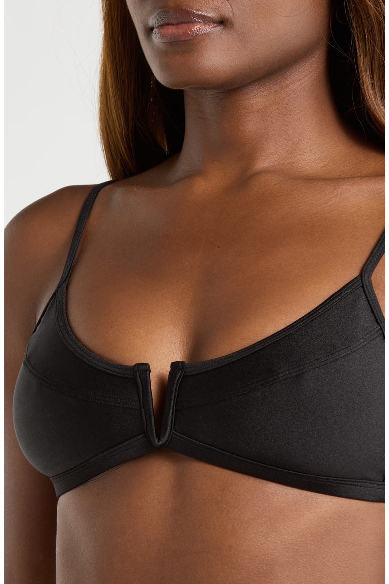 Shimmer V-Wire Bikini Top, Alternate, color, TWILIGHT BLACK