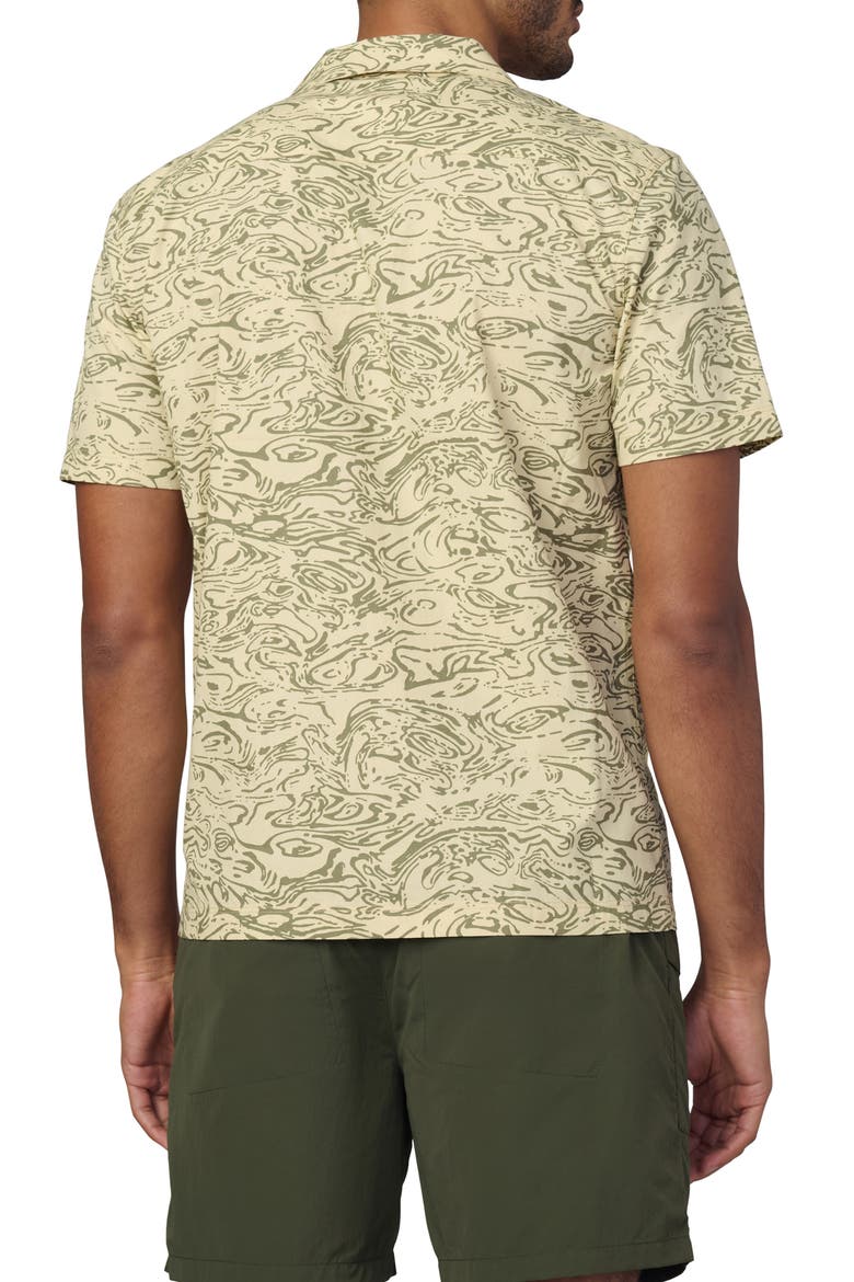 Abstract Cotton Camp Shirt, Alternate, color, TROPICAL GREEN