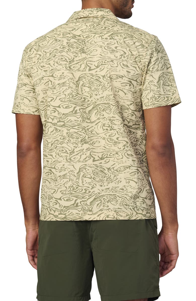Joe's Abstract Cotton Camp Shirt, Alternate, color, Tropical Green
