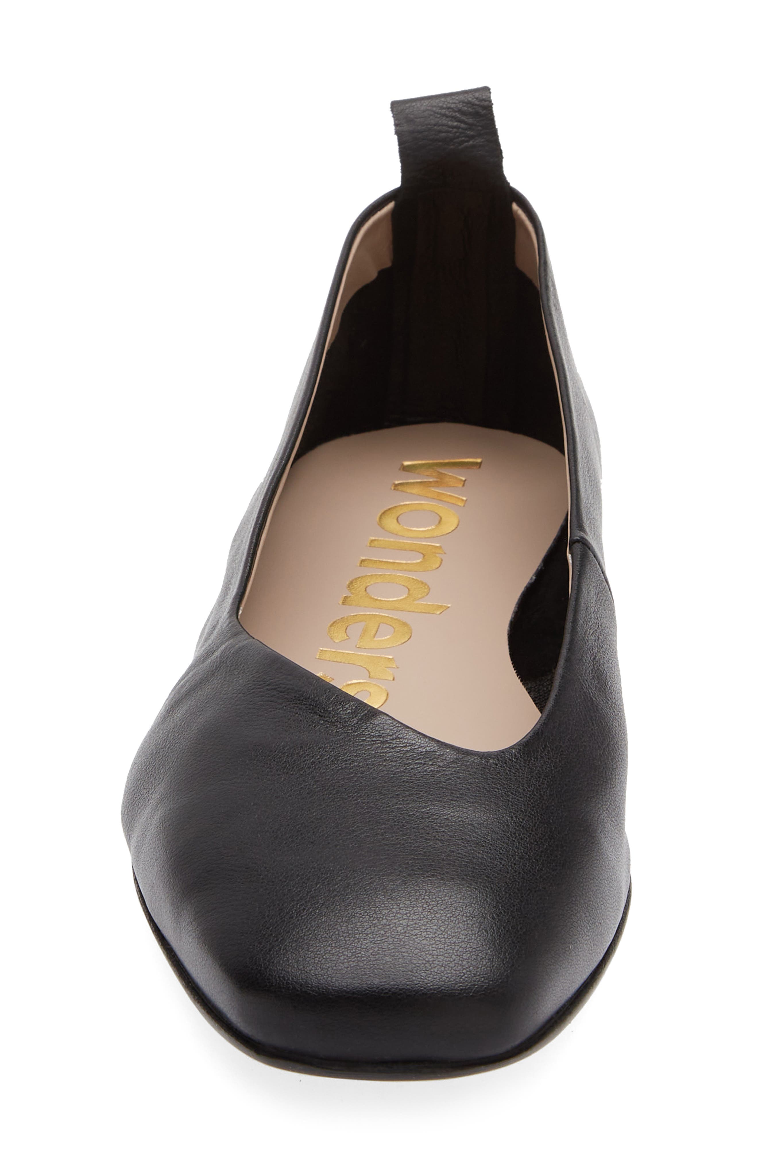 Wonders Square Toe Ballet Flat, Alternate, color, Sauvage Black
