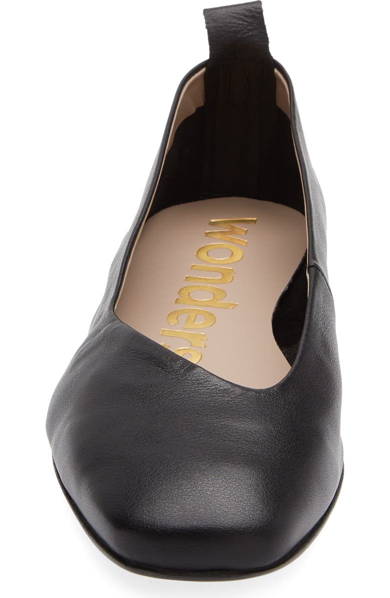 Wonders Square Toe Ballet Flat, Alternate, color, Sauvage Black