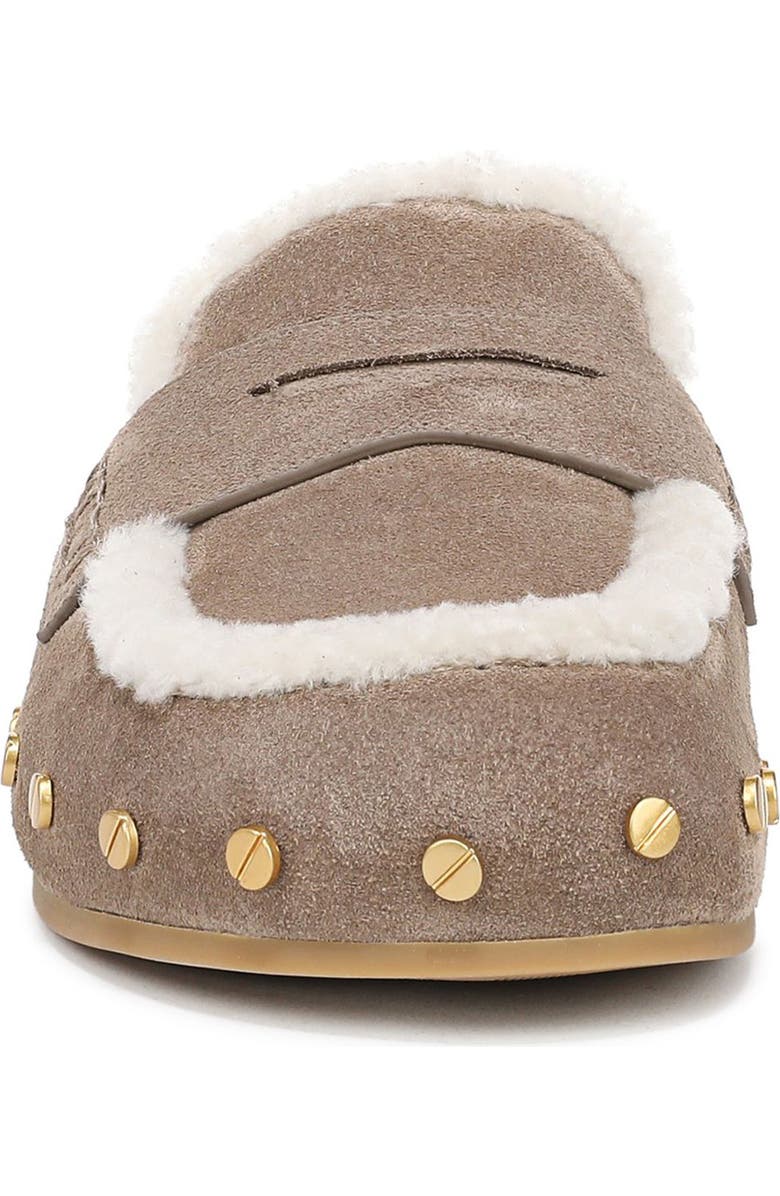 Veronica Beard Fenix Genuine Shearling Mule, Alternate, color, Bark Ecru