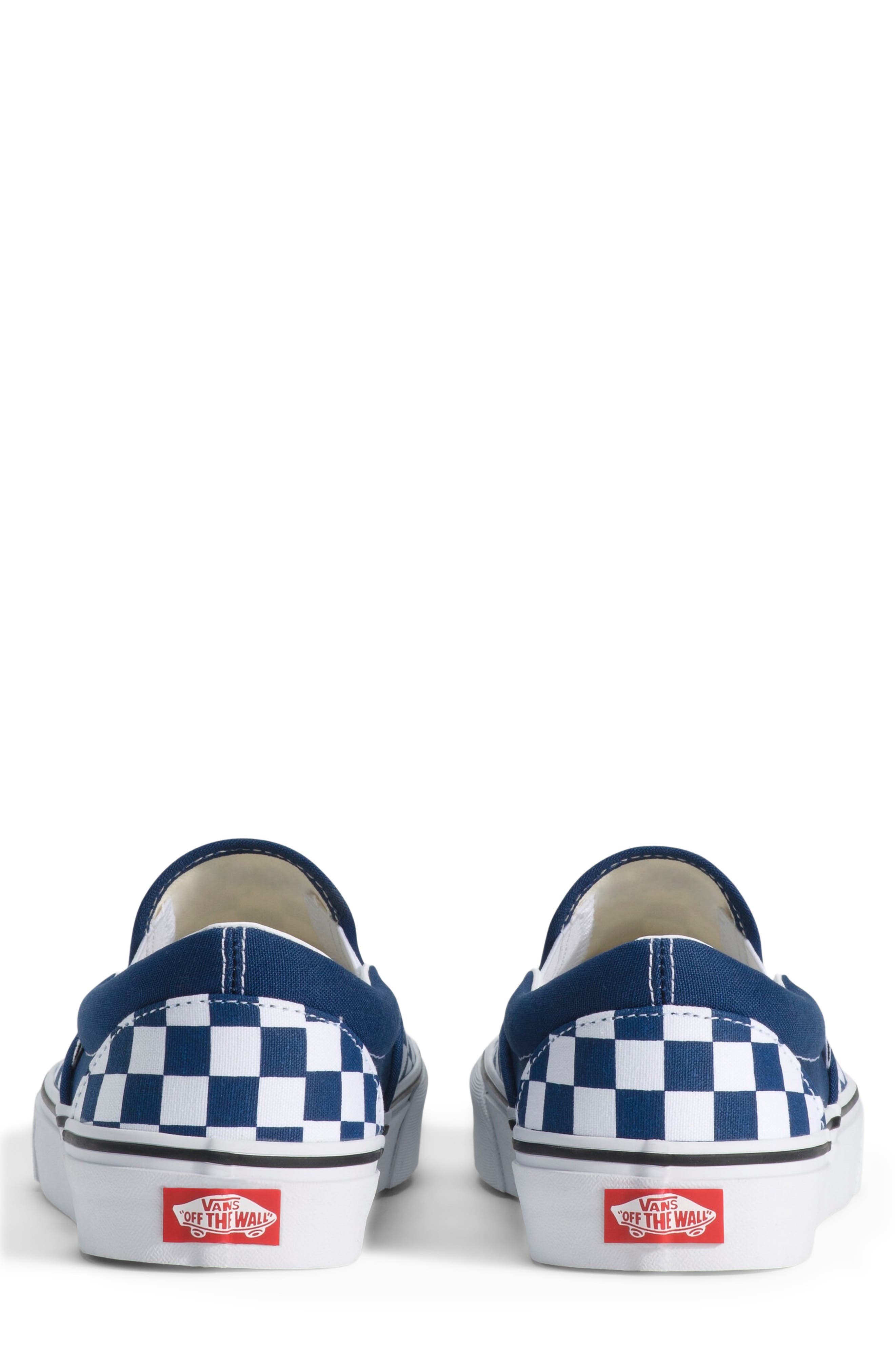 Vans Classic Slip-On Sneaker, Alternate, color, Checkerboard Deep Indigo