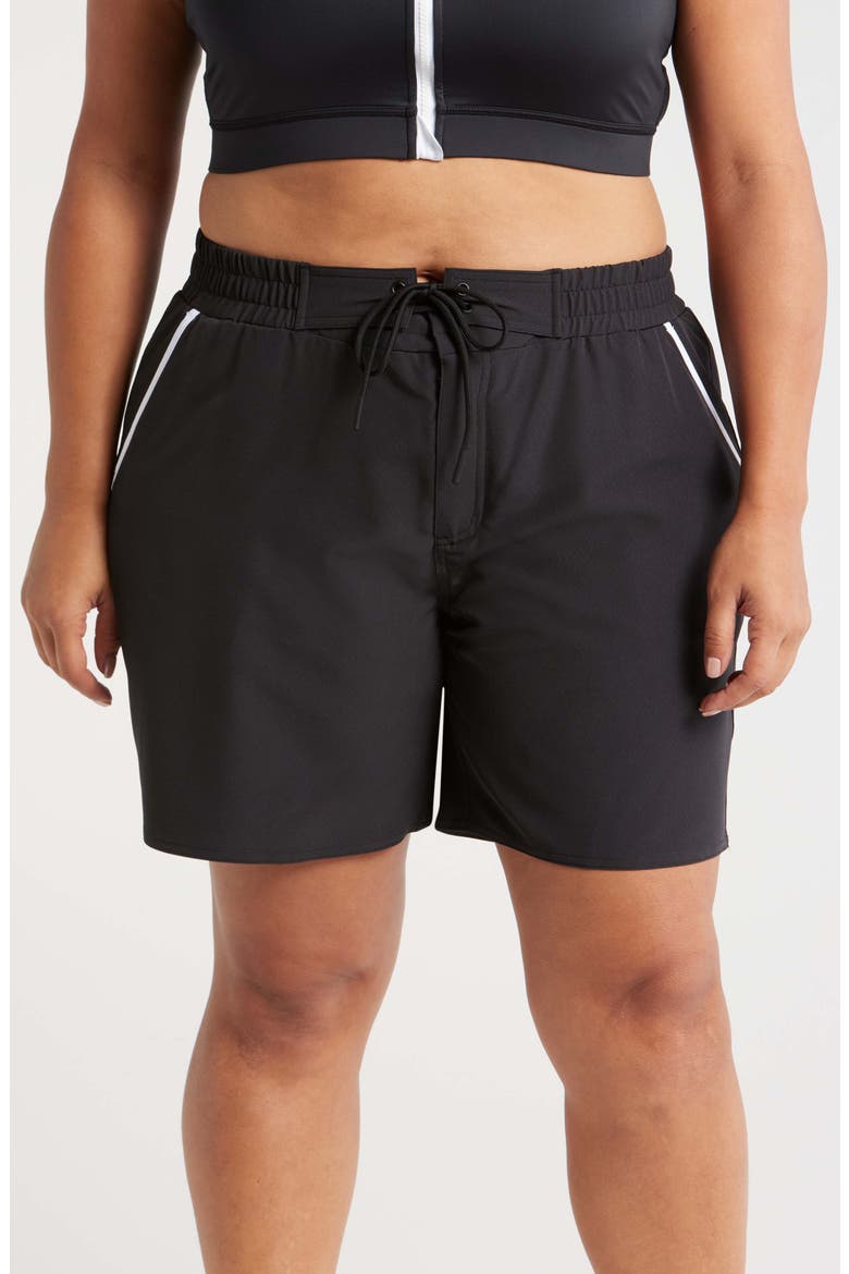 Heritage 7-Inch Board Shorts, Main, color, BLACK NOVELTY