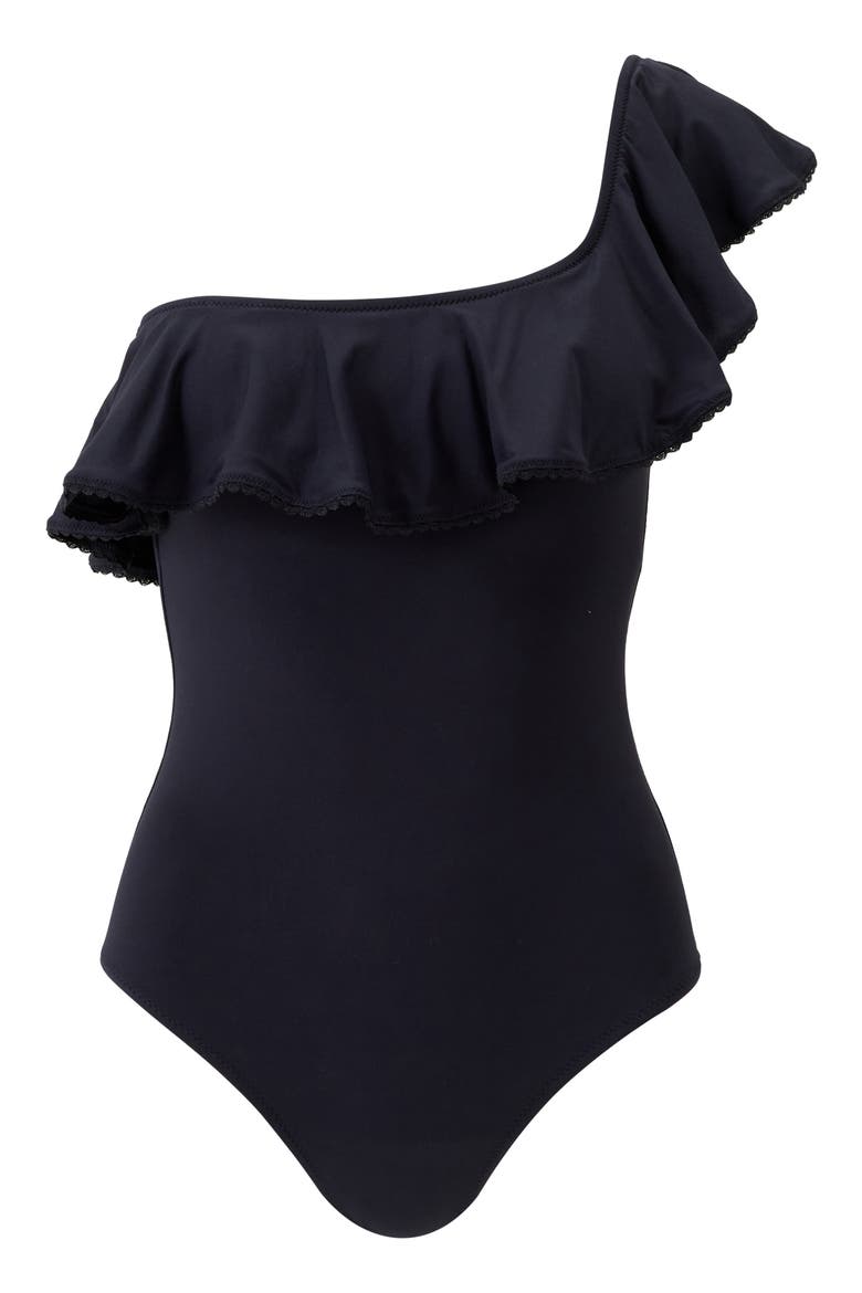 Tennessee One Shoulder One-Piece Swimsuit, Alternate, color, BLACK