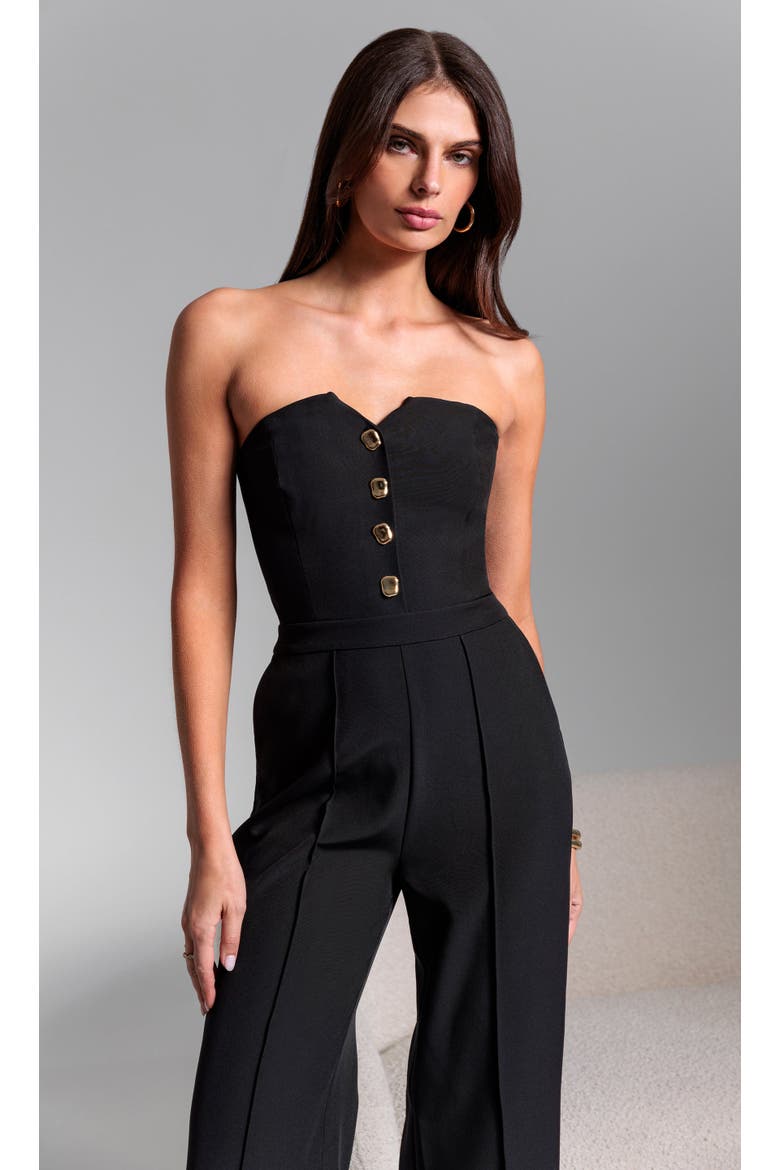 Camilo Crepe Jumpsuit, Alternate, color, Black