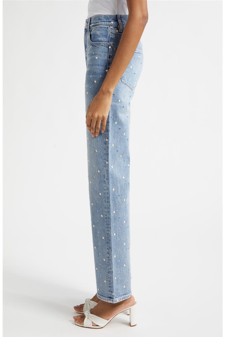 Dylan Embellished High Waist Ankle Straight Leg Jeans, Alternate, color, AMETHYST FROST
