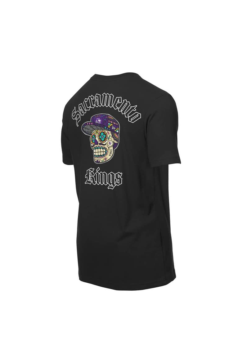 Men's New Era Black Sacramento Kings Sugar Skulls T-Shirt, Alternate, color, Black