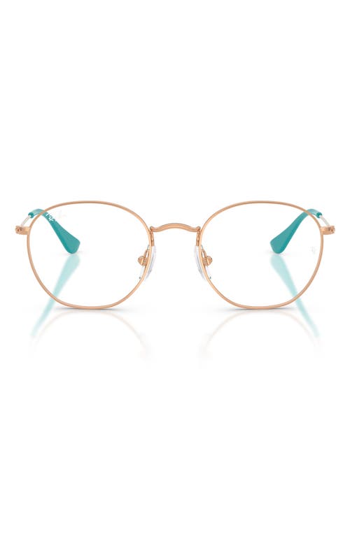 Ray Ban Ray-ban Kids' 48mm Irregular Optical Glasses In Rose Gold