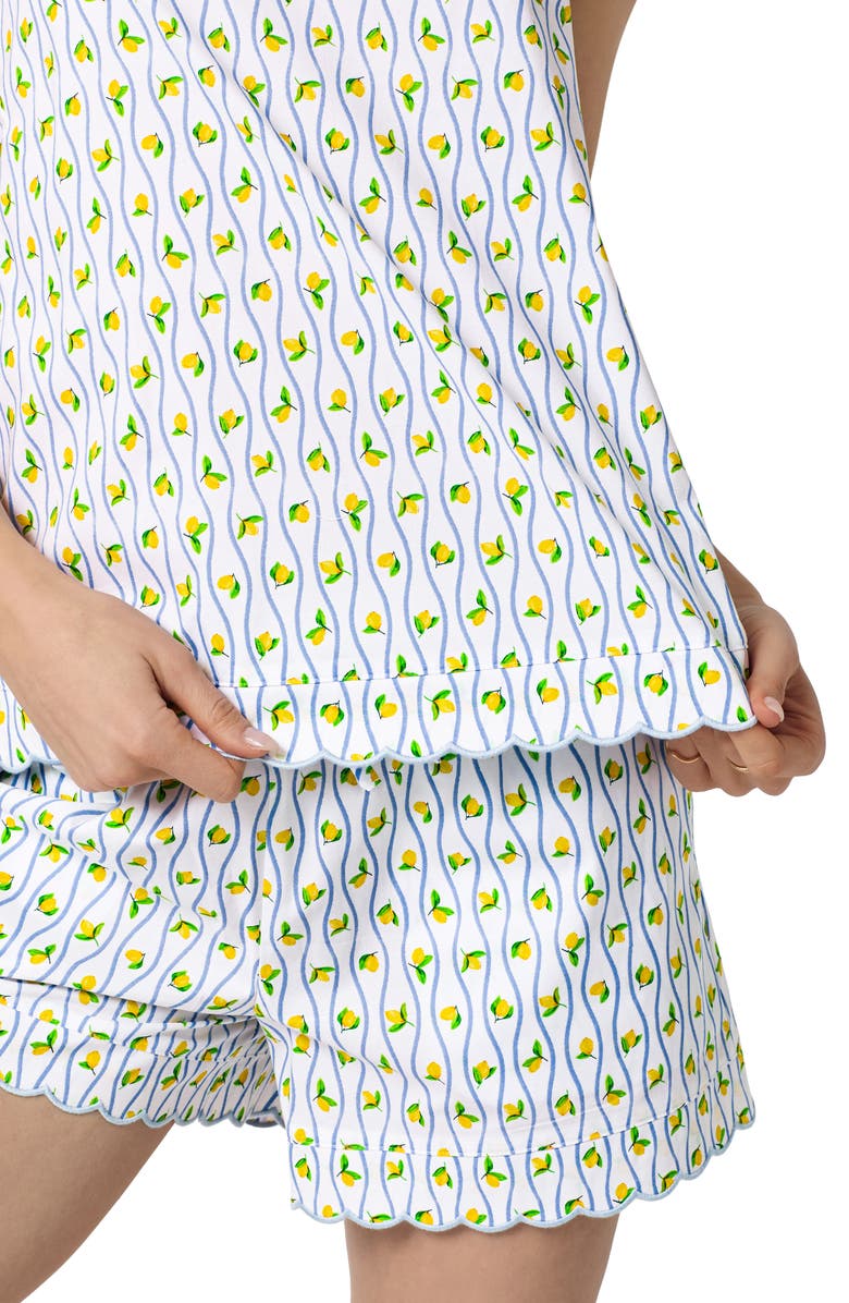 BedHead Pajamas Print Organic Cotton Poplin Short Pajamas, Alternate, color, Limoncello Stripe