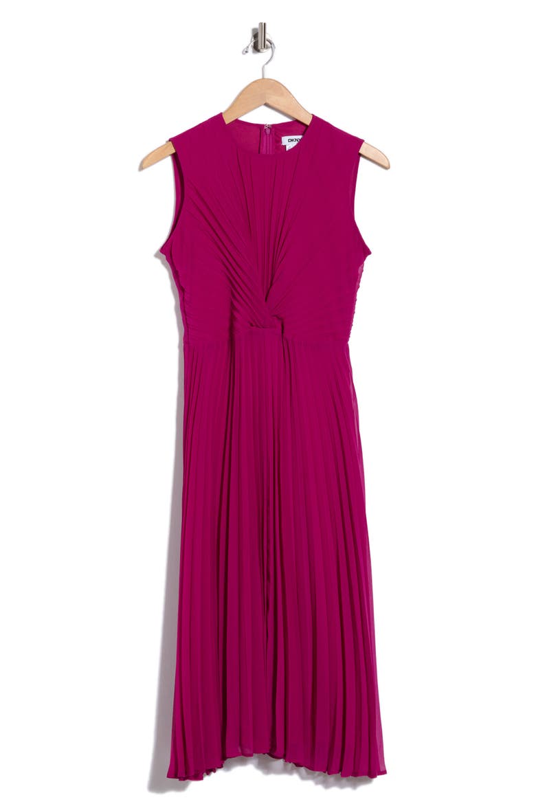 Sleeveless Pleated Midi Dress, Alternate, color, AFRICN VIO