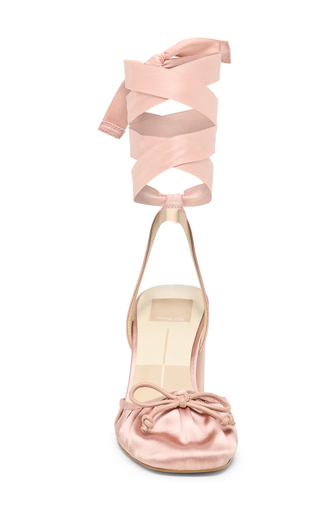 Dolce Vita Tisha Ankle Wrap Pump, Alternate, color, Light Blush Satin