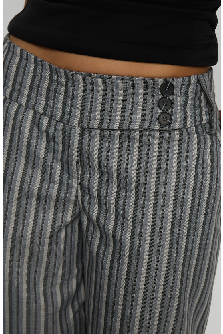 Cedars Stripe Low Rise Wide Leg Pants, Alternate, color, GREY STRIPE