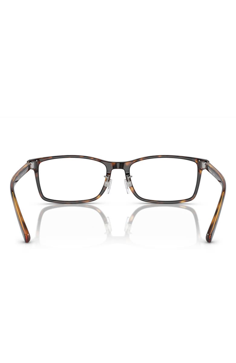 Emporio Armani 55mm Pillow Optical Glasses, Alternate, color, Shiny Havana / Demo Lens