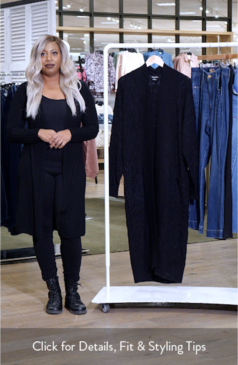 Charissa Cable Stitch Longline Cardigan, sales video thumbnail