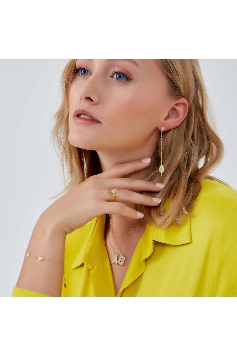 Geometric Heart Adjustable Ring in Sterling Silver, Alternate, color, Gold