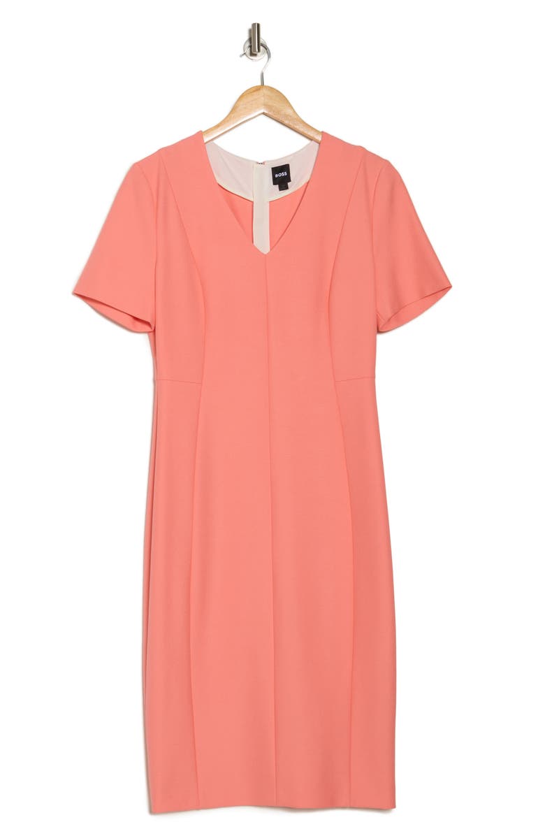 BOSS Damaisa Sheath Dress, Alternate, color, Coral
