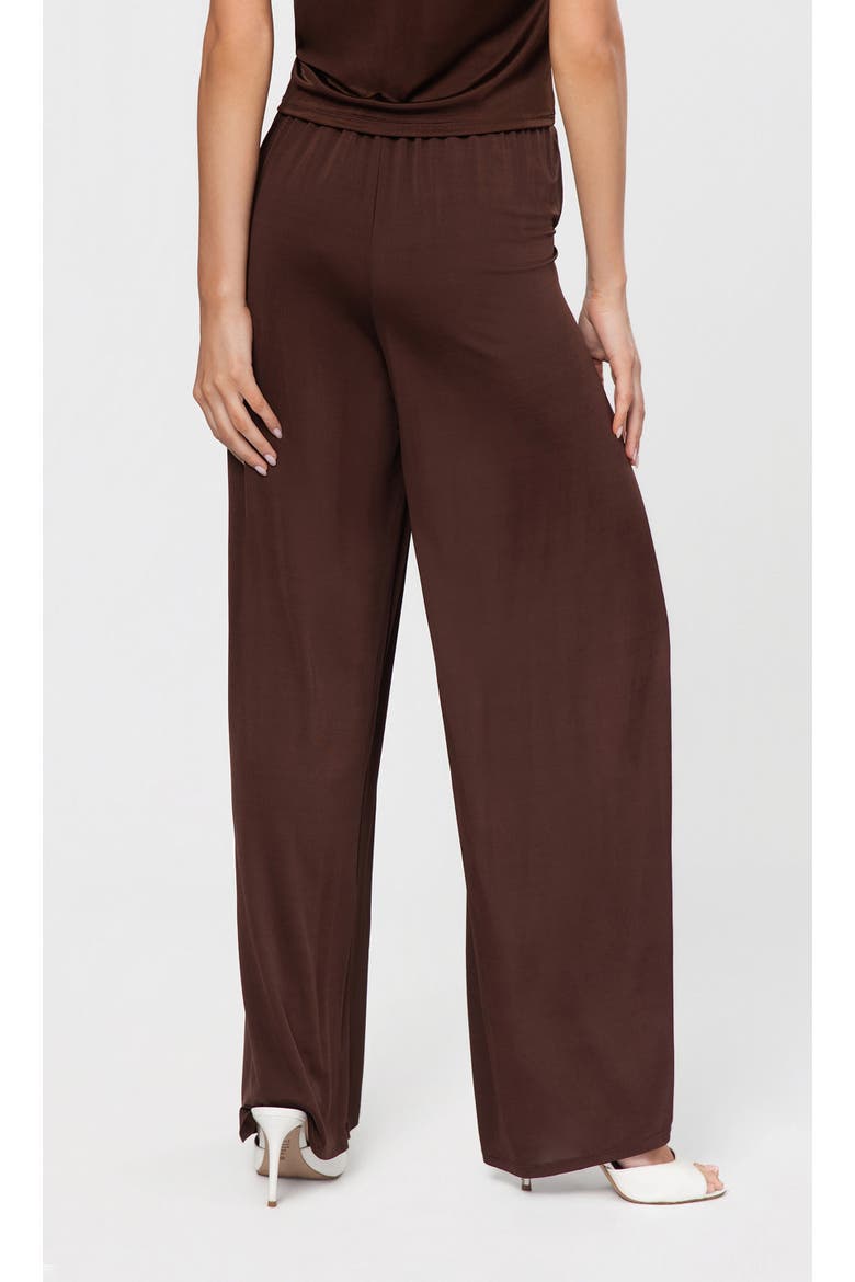Kelela Sheen Jersey Pants, Alternate, color, Coco