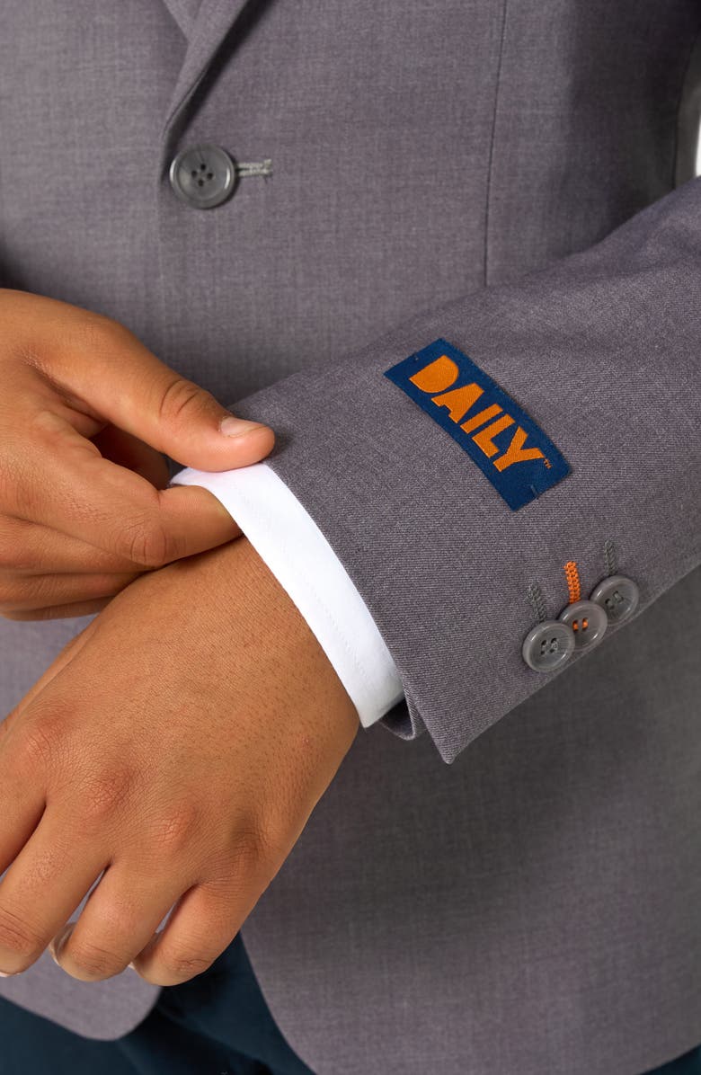 OppoSuits x Batman Kids' Daily Slim Fit Grey Stretch Sport Coat, Alternate, color, Grey