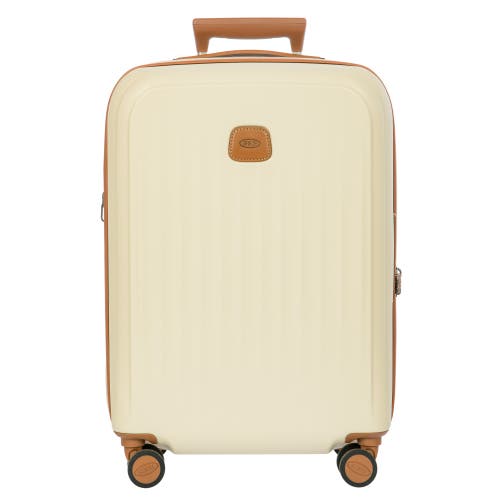 Bric's Taormina Hardside Expandable 21" Carry On Spinner Luggage In Cream