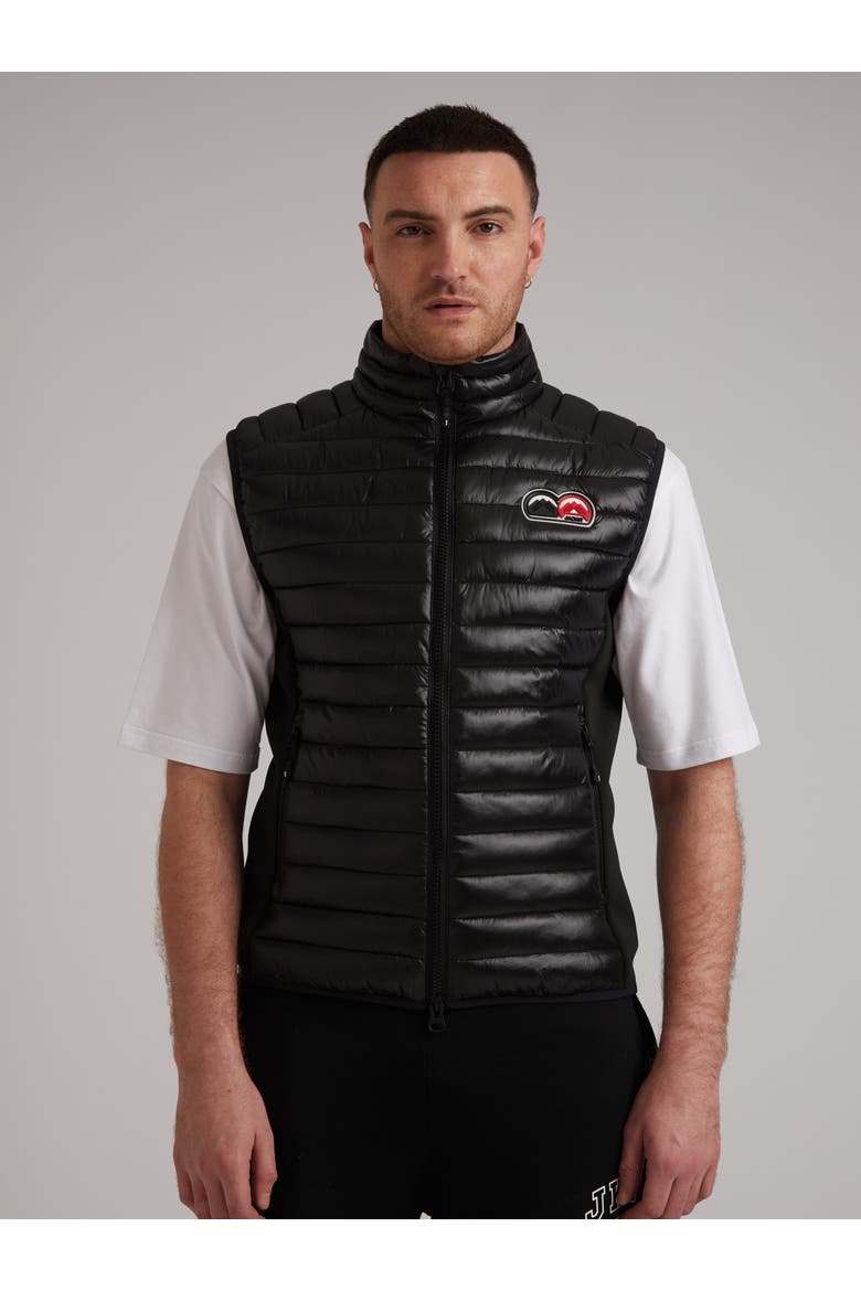 Sport L1Te Funnel Neck Gilet, Main, color, BLACK