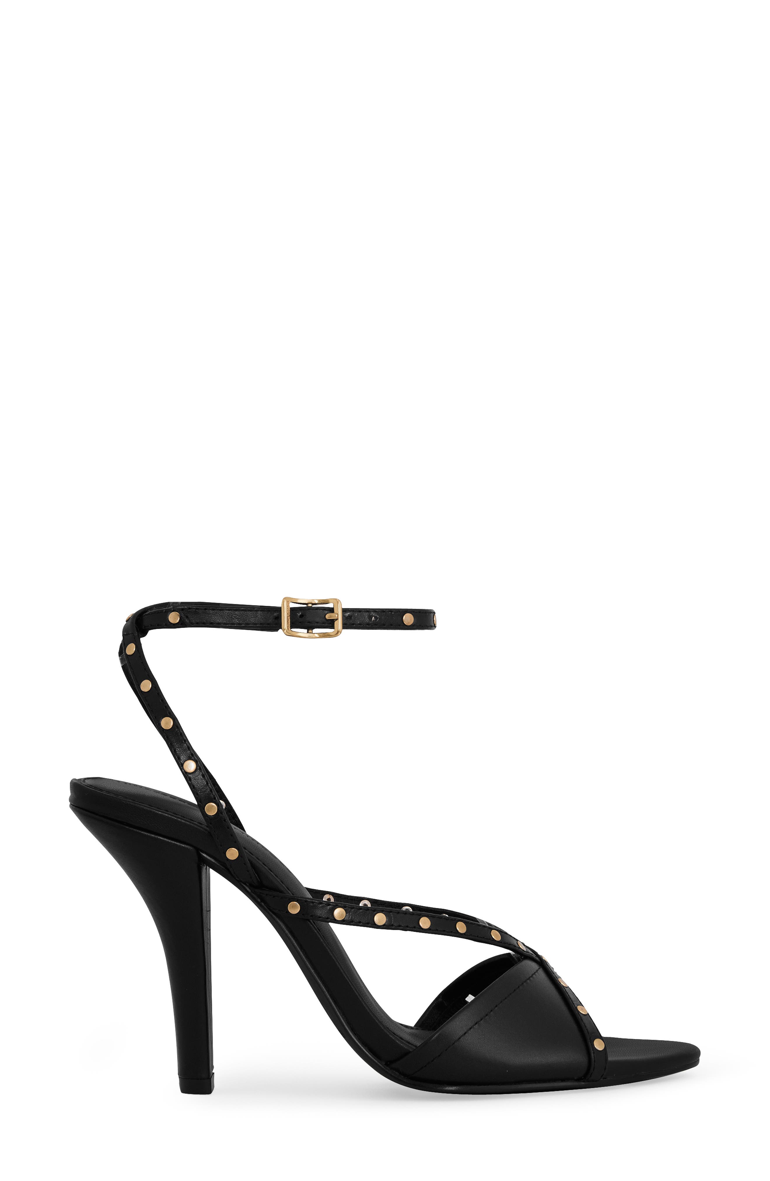 Rebecca Minkoff Studded Ankle Strap Sandal, Alternate, color, Black