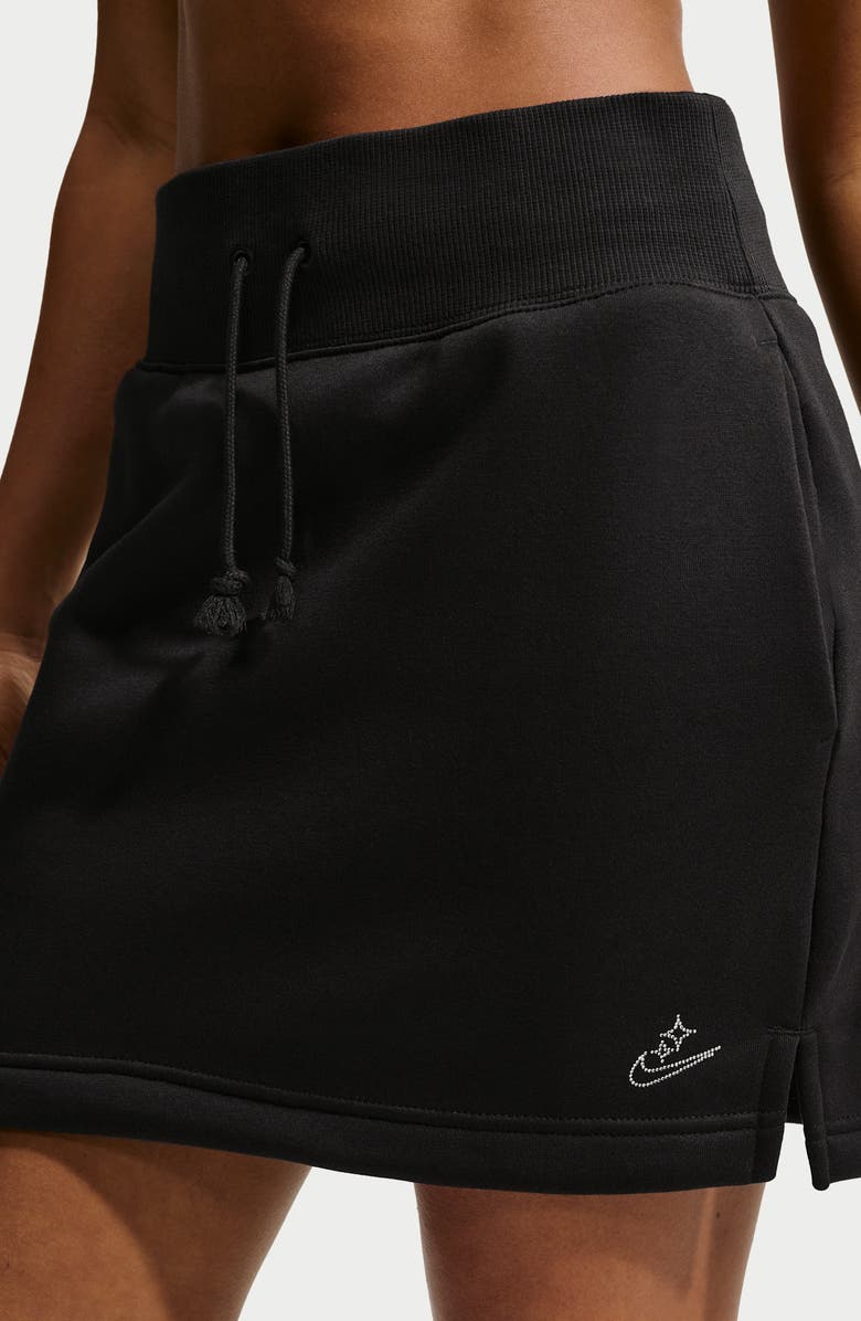 Nike Sportswear Phoenix Fleece Miniskirt, Alternate, color, 010 Black