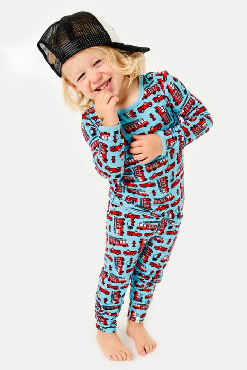 Long Sleeve Pajama Set - Fire Trucks (Toddler)
