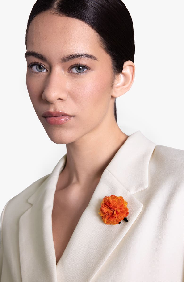 Helena Simon The Mini Marigold Floral Brooch, Alternate, color, Orange