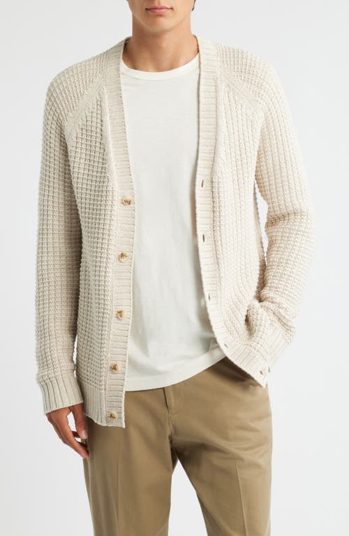 Treasure & Bond Textured Cotton Cardigan In White