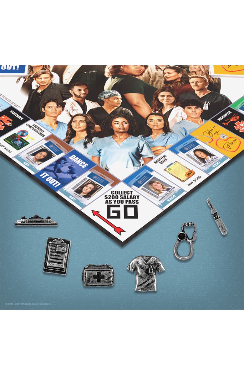 Monopoly Grey's Anatomy Strategy Board Game, Ages 8+,, Alternate, color, Multicolored