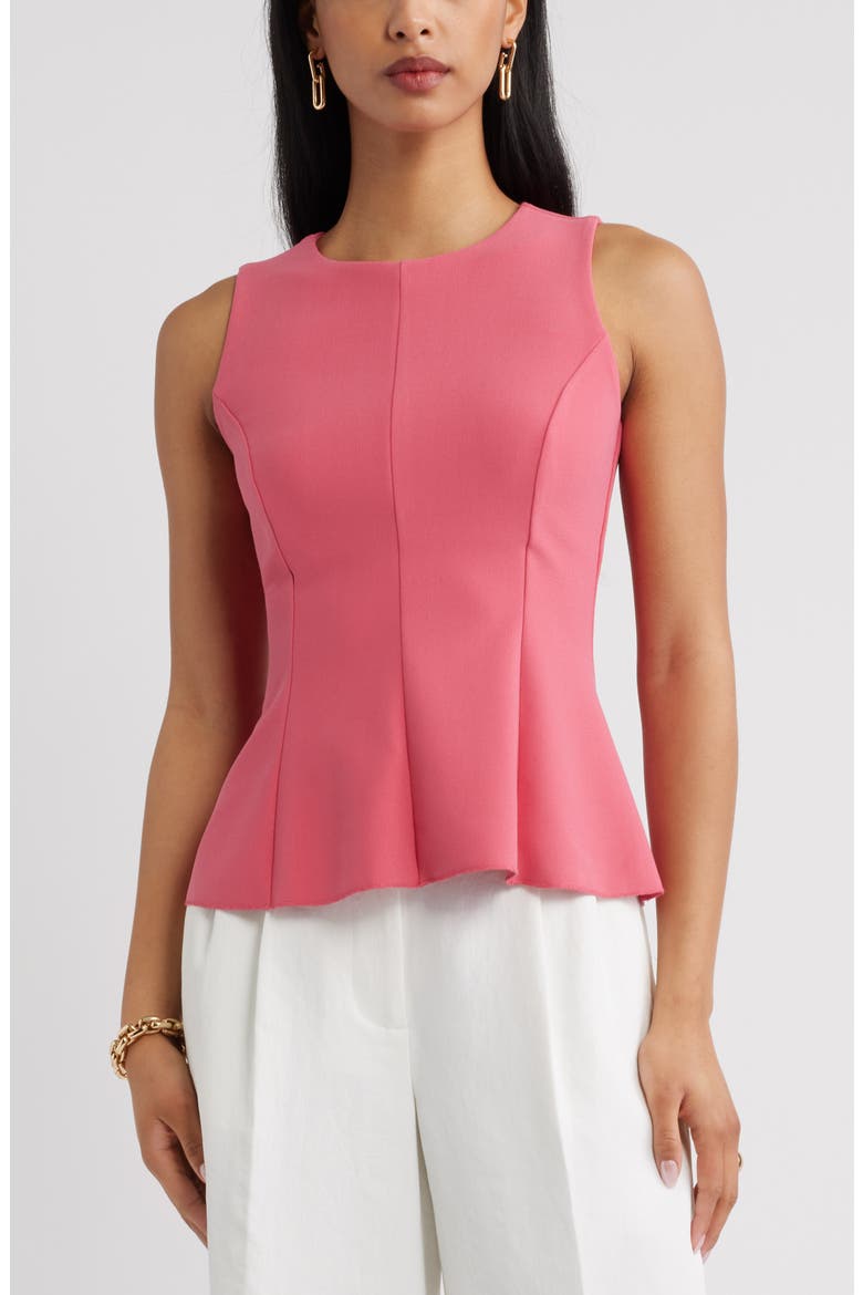 Crewneck Flared Tank, Main, color, PINK PARTY