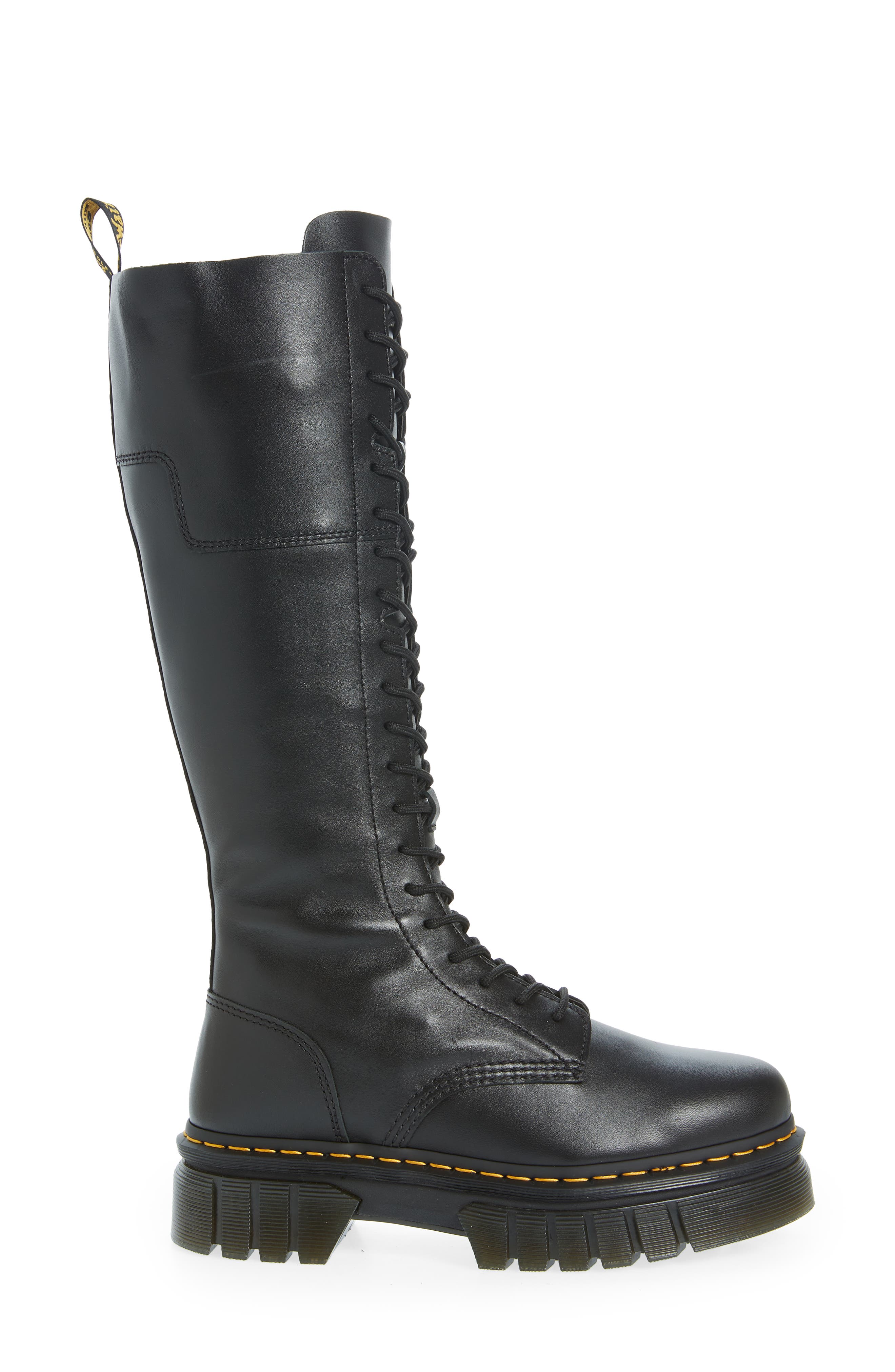 Audrick Platform Tall Boot, Alternate, color, BLACK