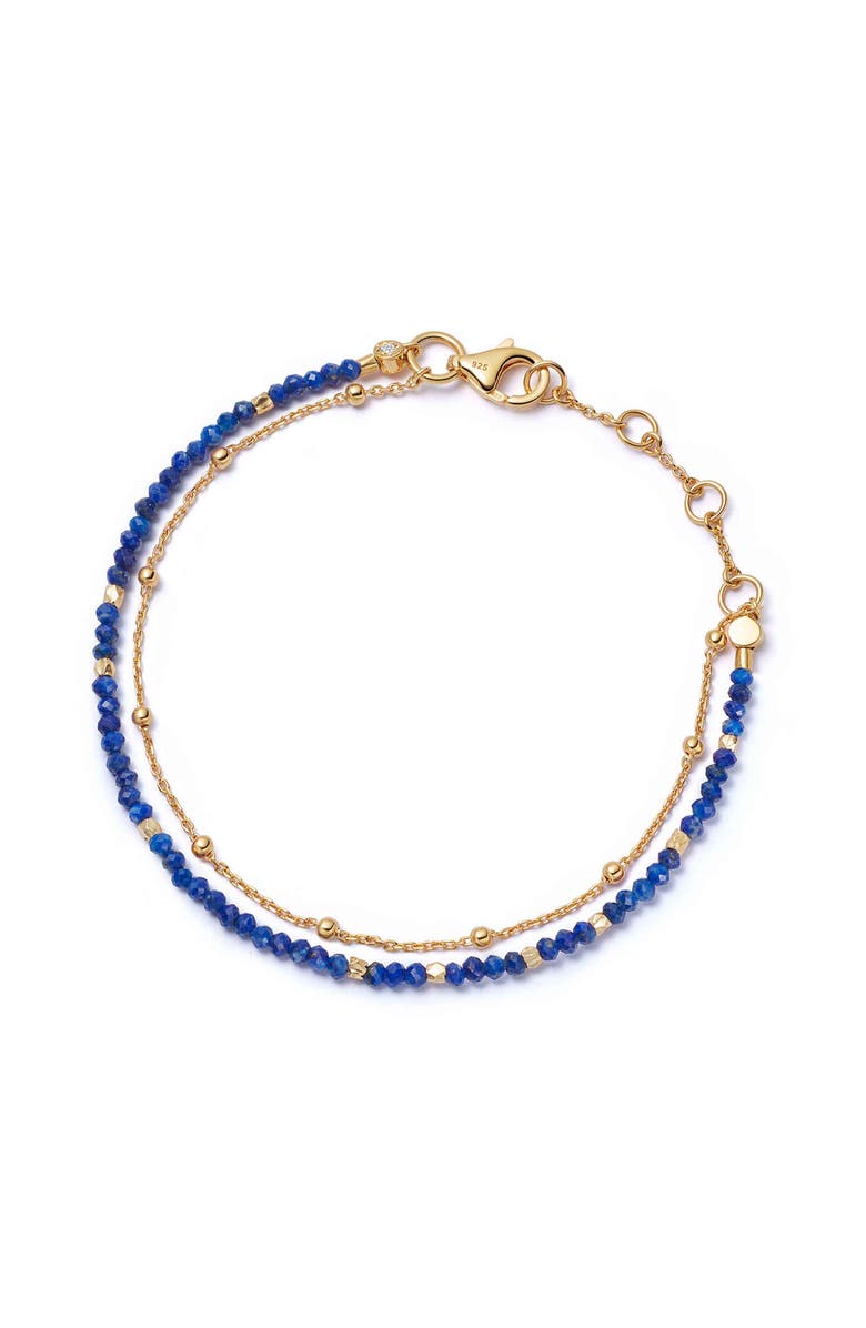 Astley Clarke Gold Fine Biography Lapis Bracelet, Main, color, Lapis
