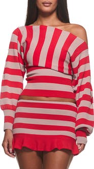 I.AM.GIA Juniper Off the Shoulder Striped Sweater