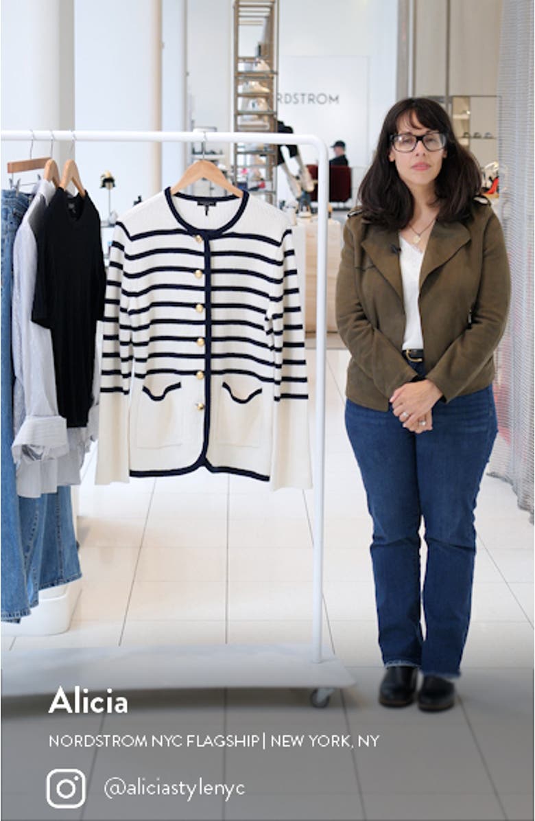 Nancy Stripe Wool Blend Cardigan