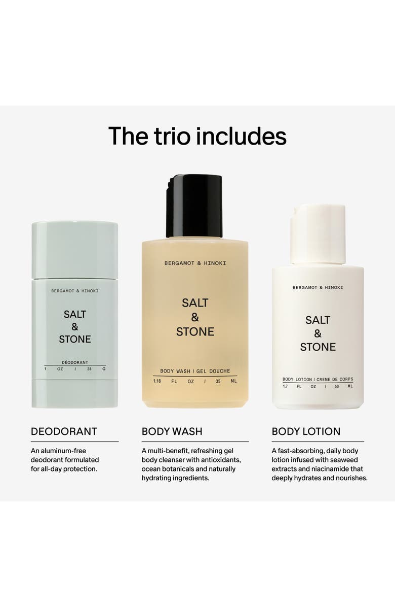 SALT & STONE Bergamot & Hinoki Mini Trio Discovery Set, Alternate, color, 