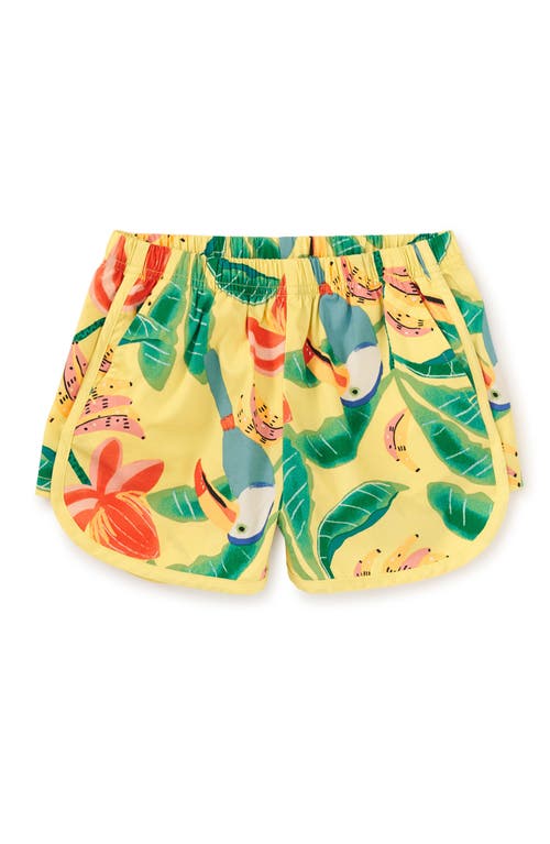 Tea Collection Woven Dolphin Shorts 2.0 In Toucan Banana Tree
