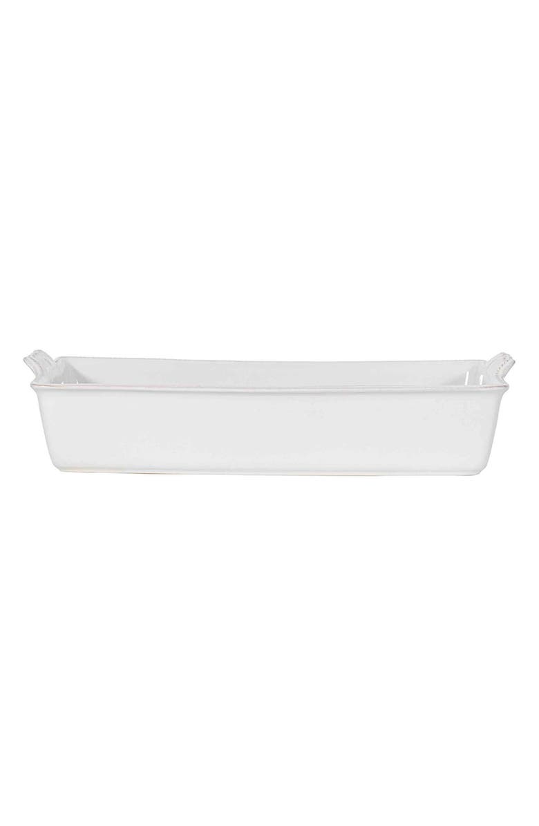 Juliska Berry & Thread 13-Inch Rectangular Ceramic Baking Dish, Alternate, color, Whitewash