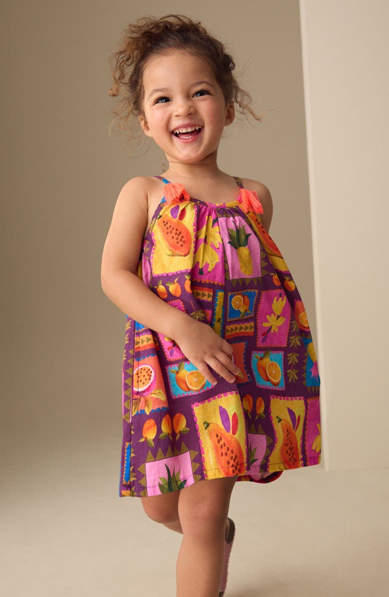 NEXT Kids' Fruit Tile Print Romper, Alternate, color, Multi
