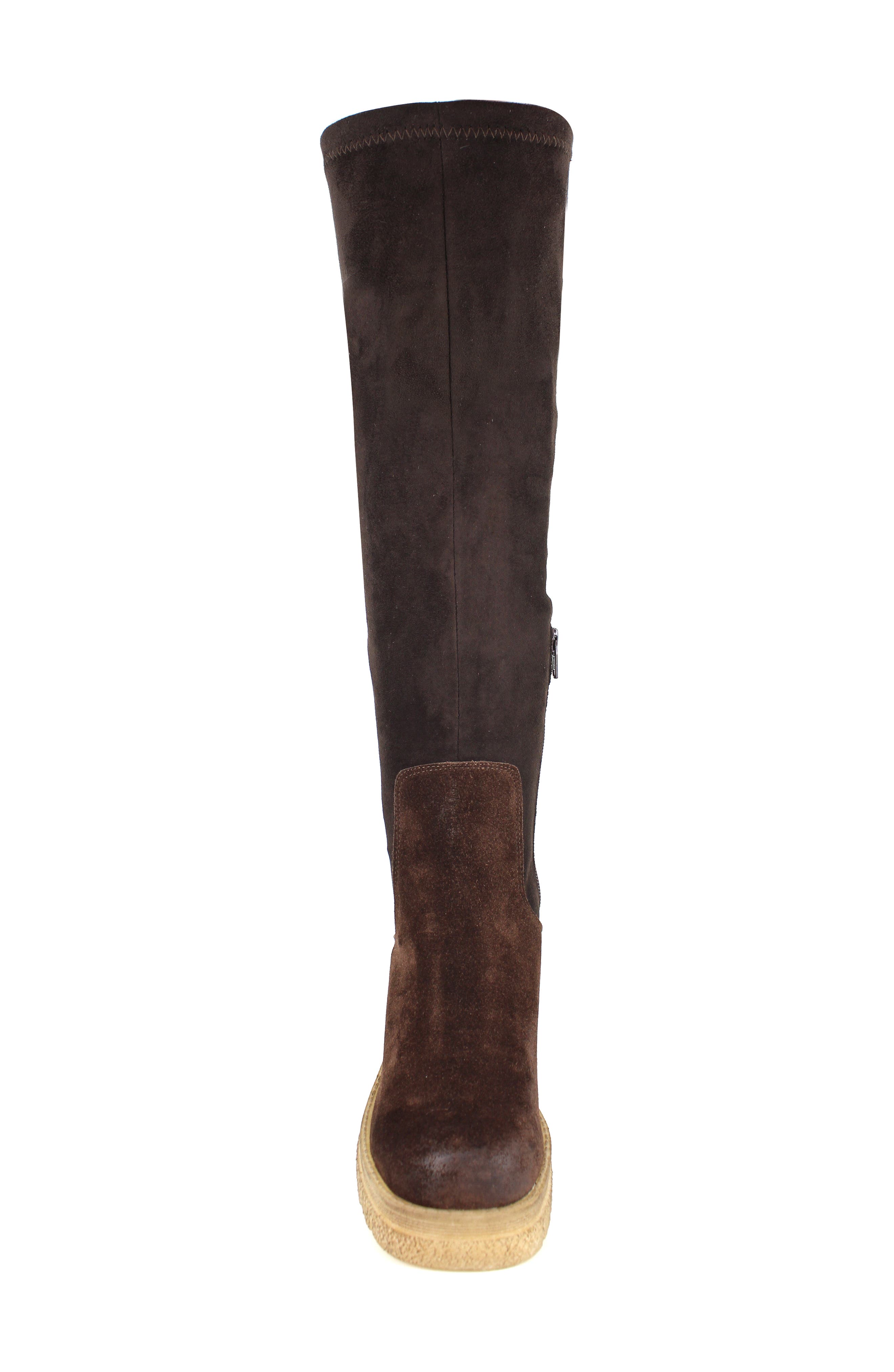 Jaylen Over the Knee Platform Boot, Alternate, color, BROWN