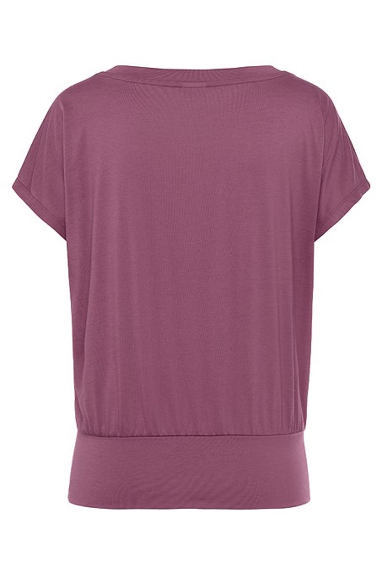 Women's Fitted Waistband Top, Alternate, color, Berry