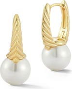 SPHERA MILANO 10-10.5mm Cultured Pearl Huggie Hoop Earrings