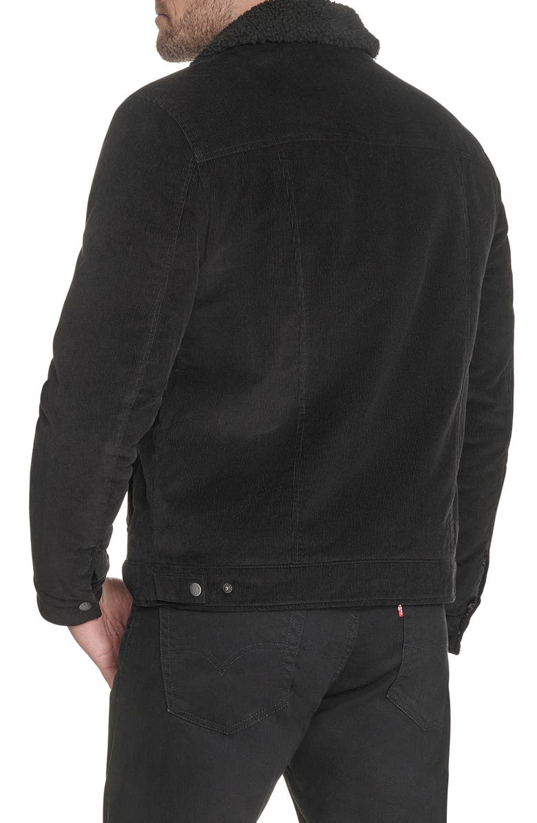 Levi's Corduroy & Faux Shearling Depot Jacket, Alternate, color, Black