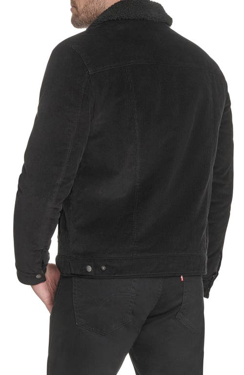 Levi's Corduroy & Faux Shearling Depot Jacket In Black