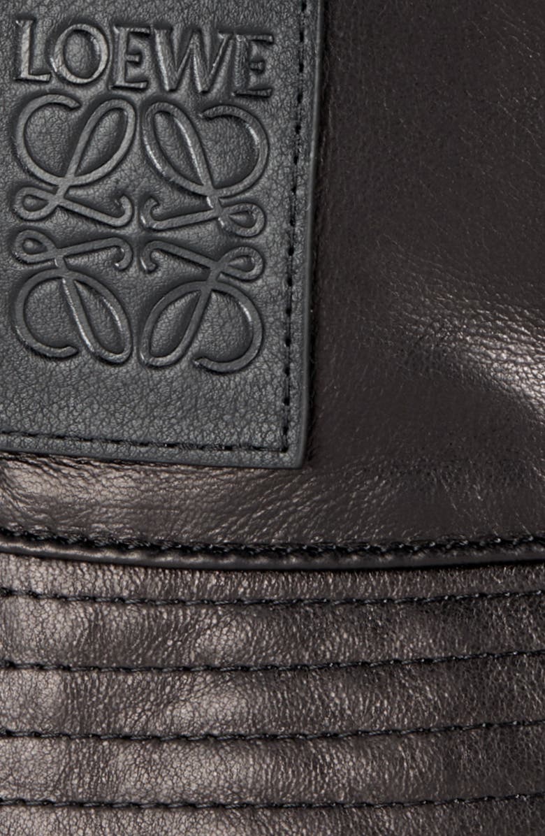 Loewe Logo Patch Leather Bucket Hat, Alternate, color,