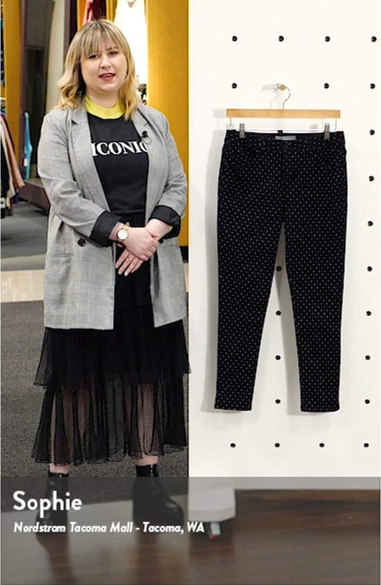 'Ab'Solution High Waist Polka Dot Ankle Skinny Pants, sales video thumbnail