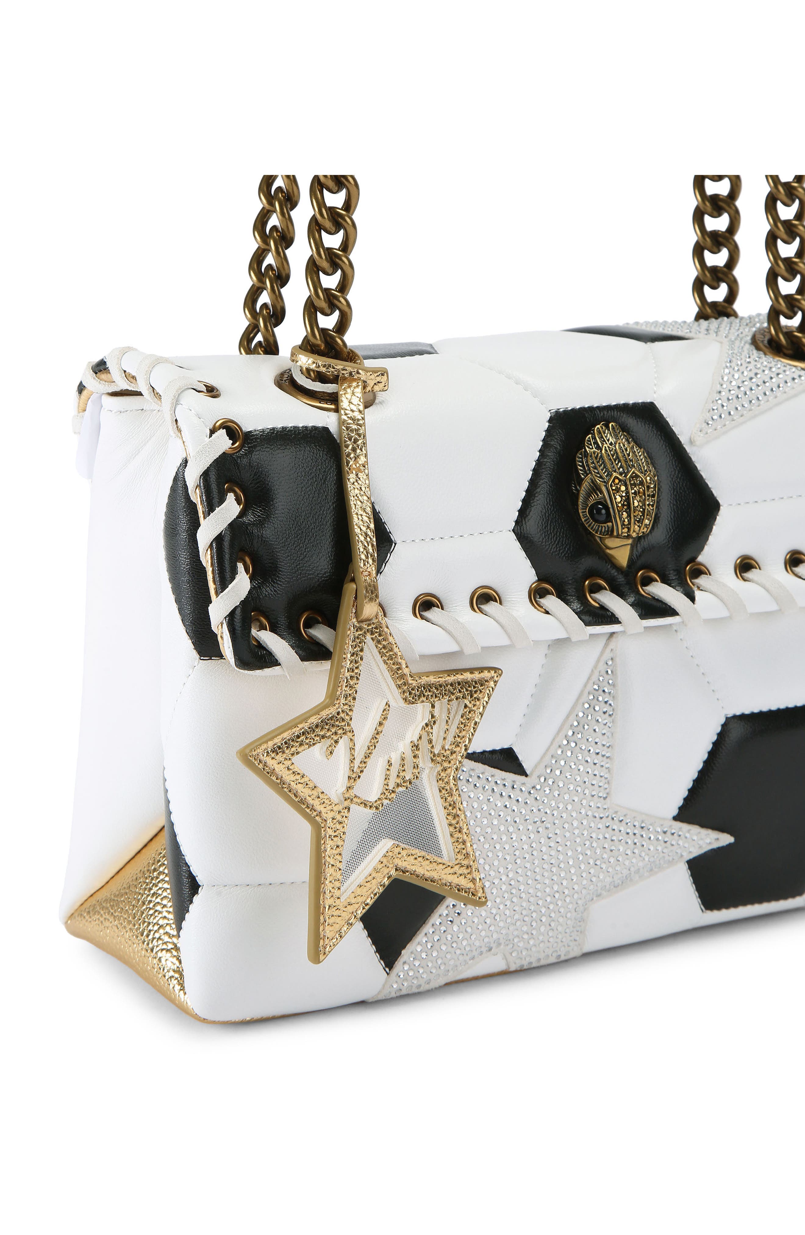 Kurt Geiger London Kensington Footy Bag, Alternate, color, White/ Black