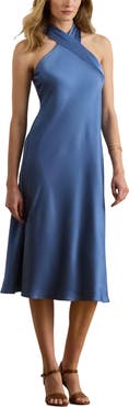 Lauren Ralph Lauren Hammered Satin Cocktail Dress